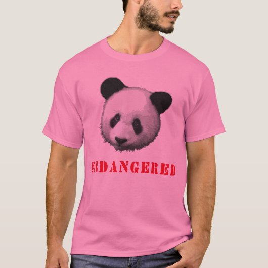 Grote Panda bedreigd Beer T-shirt (Voorkant)