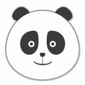 Grote Panda-Sticker Sticker (Voorkant)