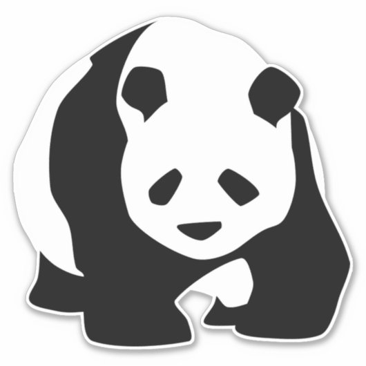 Grote Panda-Sticker Sticker (Voorkant)