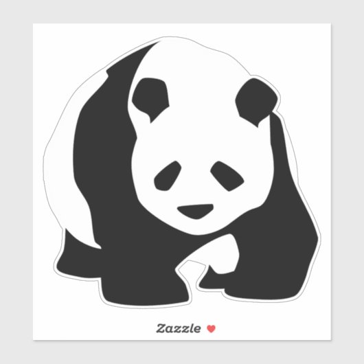 Grote Panda-Sticker Sticker (Vel)