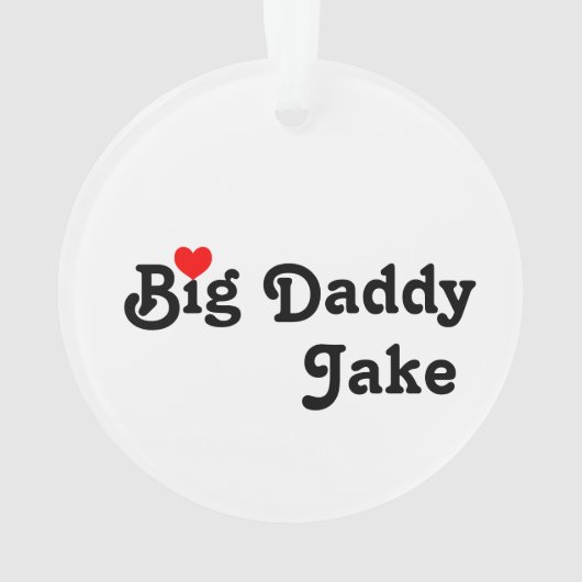 Grote papa met rode hart ornament (achterkant)