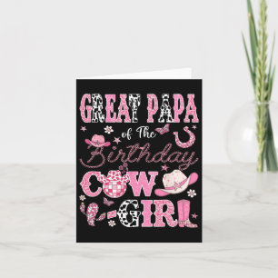 Grote papa van de verjaardag Cowgirl Western Rodeo Kaart