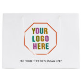 Grote papieren boodschappentas die kan worden aang groot cadeauzakje (Voorkant)