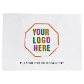 Grote papieren boodschappentas die kan worden aang groot cadeauzakje (Achterkant)