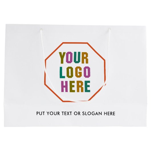 Grote papieren boodschappentas die kan worden aang groot cadeauzakje (Achterkant)