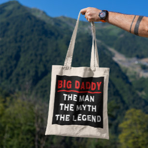 Grote pappa het Man de mythe de legende Tote Bag