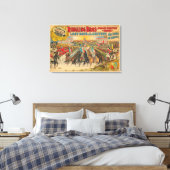 Grote parade met Mannen in uniformen te paard Canvas Afdruk (Insitu (Slaapkamer))