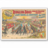 Grote parade met Mannen in uniformen te paard Sticker (Voorkant)