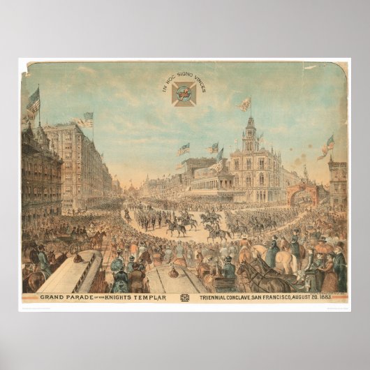 Grote parade van de Templar van de Knachten (1294A Poster (Voorkant)