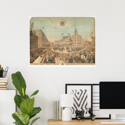 Grote parade van de Templar van de Knachten (1294A Poster (Thuiskantoor)