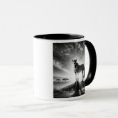 Grote parelmoervlinder op een rots. mok (Voorkant rechts)