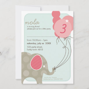 GROTE PARTIJ VERZOEKT : olifant + ballonnen 4P Kaart