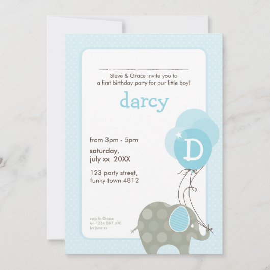 GROTE PARTIJ VERZOEKT : olifant + ballonnen 4P Kaart (Voorkant)