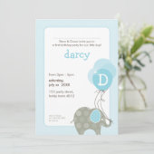 GROTE PARTIJ VERZOEKT : olifant + ballonnen 4P Kaart (Staand voorkant)