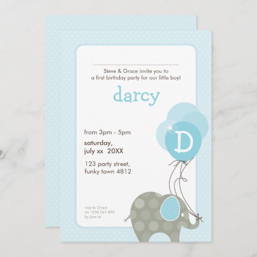 GROTE PARTIJ VERZOEKT : olifant + ballonnen 4P Kaart (Voorkant / Achterkant)