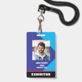 GROTE PAS BADGE VOOR EXPOSEERDER MET FOTO-I.D. (Voorzijde met lanyard)