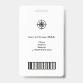 GROTE PAS BADGE VOOR EXPOSEERDER MET FOTO-I.D. (Achterkant)