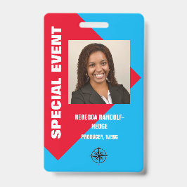 GROTE PAS MET FOTO I.D. SPECIAAL EVENEMENT BADGE