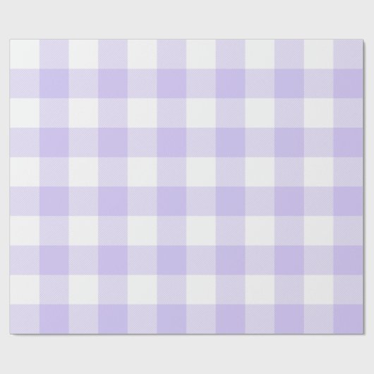 Grote pasta Paars en witte gingham Cadeaupapier (Vlak)