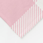 Grote Pastel Roze en Witte Gingham Pset Fleece Deken (Hoek)