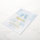 grote pastelblauwe strik | doop folie uitnodiging (Gedraaid)