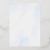 grote pastelblauwe strik | doop folie uitnodiging (Achterkant)