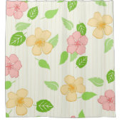 Grote pastelbloemen douchegordijn (Voorkant)