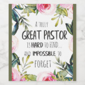 Grote pastoor Gift Souvenir Birthday Gift Wijn Etiket (Enkel label)