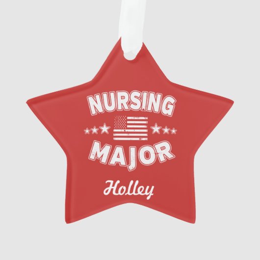 Grote Patriottische Amerikaanse vlag bij het verpl Ornament (achterkant)