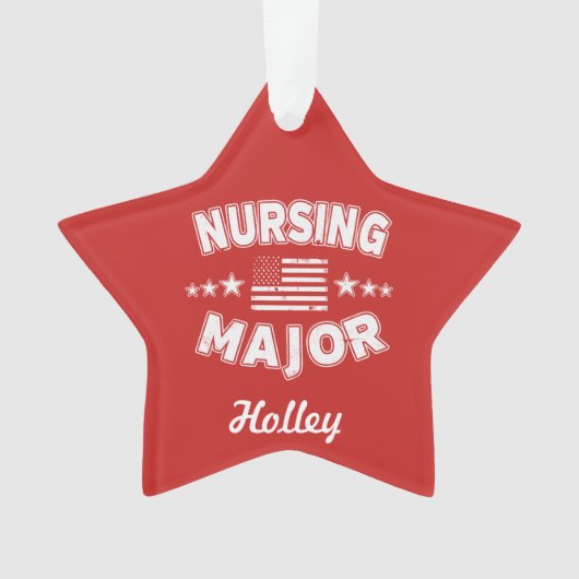 Grote Patriottische Amerikaanse vlag bij het verpl Ornament (voorkant)