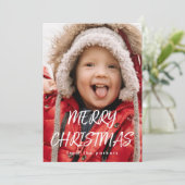 Grote penseel met foto's, met pretkerst feestdagenkaart (Staand voorkant)