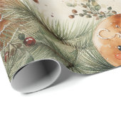 Grote peperkoek Man & Evergreen Wrapping Paper Cadeaupapier (Rol Hoek)