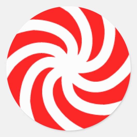 Grote pepermunt Snoep Classic Ronde Sticker (Voorkant)