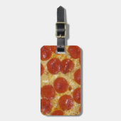 grote pepperoni pizza bagagelabel (Voorkant verticaal)