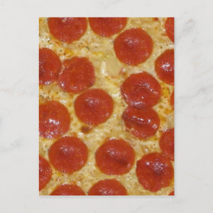grote pepperoni pizza briefkaart
