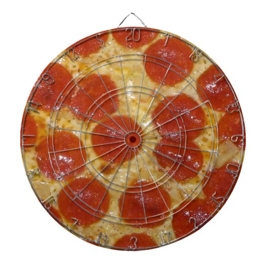 grote pepperoni pizza dartbord (Voorkant)