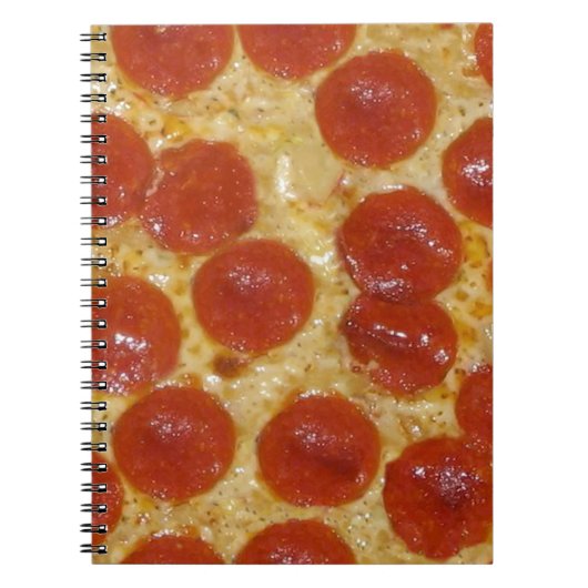 grote pepperoni pizza notitieboek (Voorkant)