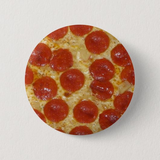 grote pepperoni pizza ronde button 5,7 cm (Voorkant)