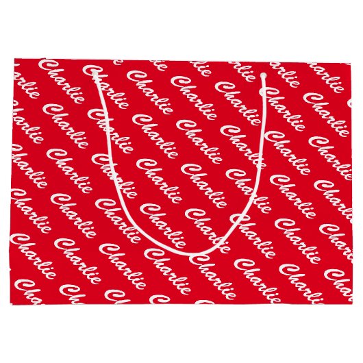 Grote persoonlijke cadeautas met aangepaste naam a (Achterkant)