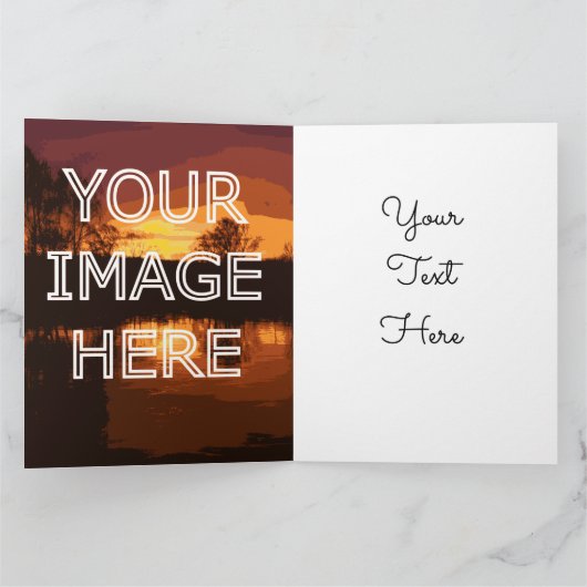 Grote persoonlijke foto op zaterdag kaart (Binnen)