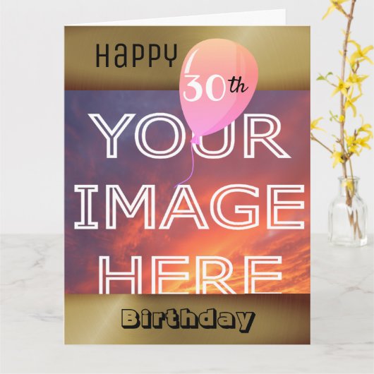 Grote persoonlijke foto op zaterdag kaart (Gele Bloem)