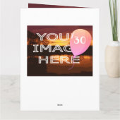 Grote persoonlijke foto op zaterdag kaart (Achterkant)