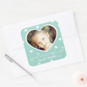 Grote persoonlijke foto-Stickers van Valentijn / M Vierkante Sticker (Envelop)