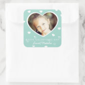 Grote persoonlijke foto-Stickers van Valentijn / M Vierkante Sticker (Tas)