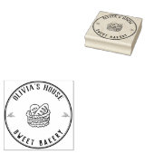 Grote persoonlijke gepersonaliseerde huishoudelijk rubberstempel (Gestempeld)