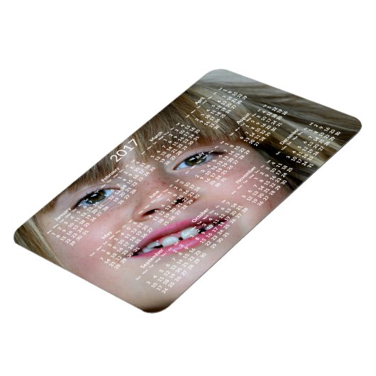 Grote persoonlijke kalenders 2017 Flexible Magnet Magneet (Linkerzijde)