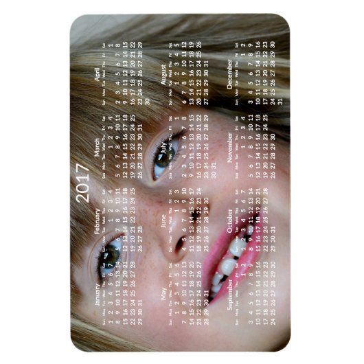 Grote persoonlijke kalenders 2017 Flexible Magnet Magneet (Verticaal)