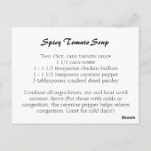 Grote persoonlijke ontvangstkaarten briefkaart (Achterkant)