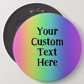 Grote persoonlijke regenboog-op-Button Ronde Button 6,0 Cm (Voorkant /achterkant)