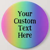 Grote persoonlijke regenboog-op-Button Ronde Button 6,0 Cm (Voorkant)
